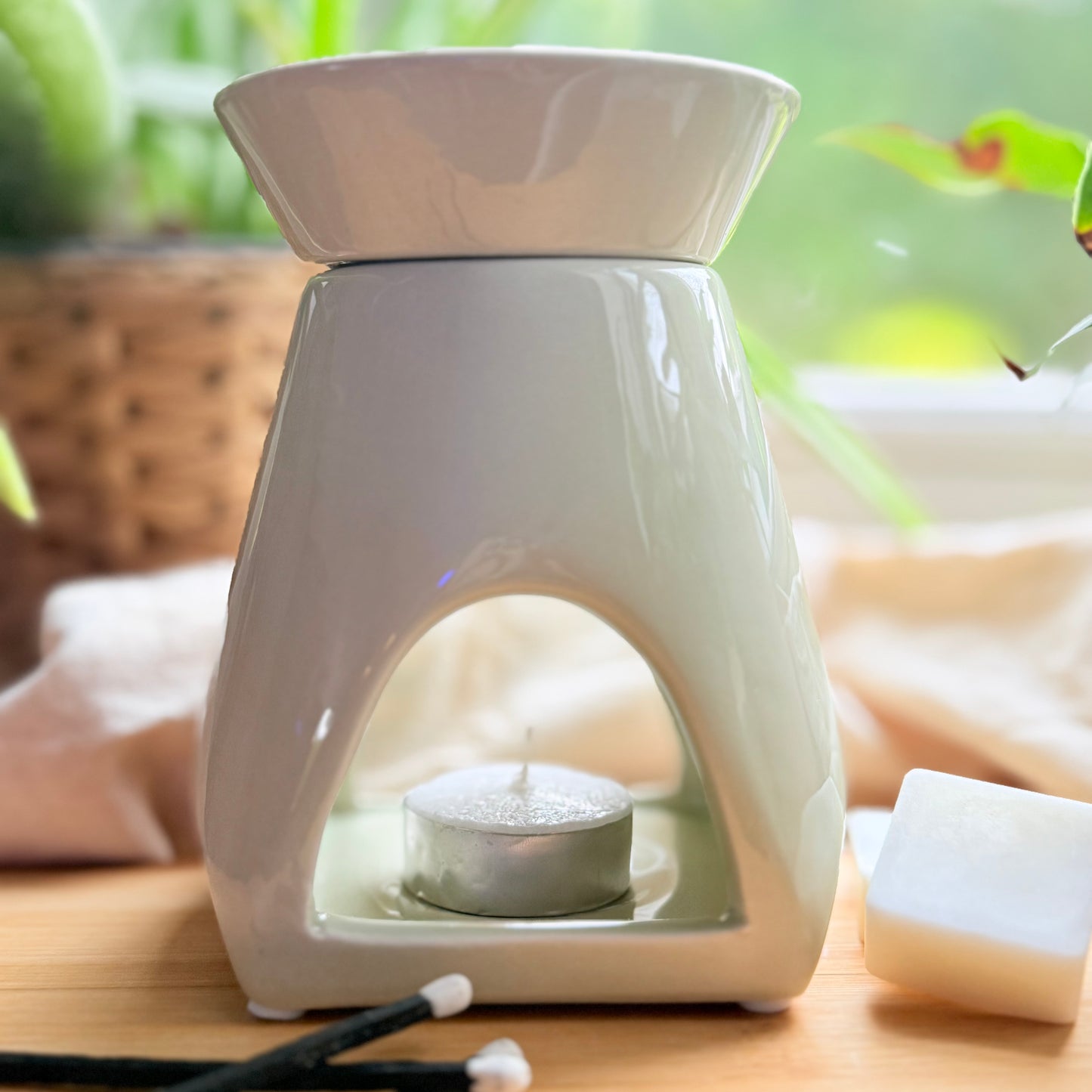 Soft Green Tapered Ceramic 2 Piece Burner