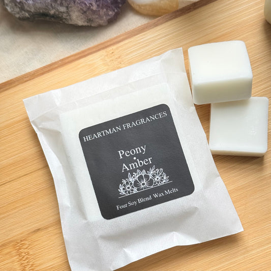 (New) Peony & Amber Wax Melts • 4 pck