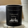 Cedarwood and Amber luxury scented candle by Heartman Fragrances