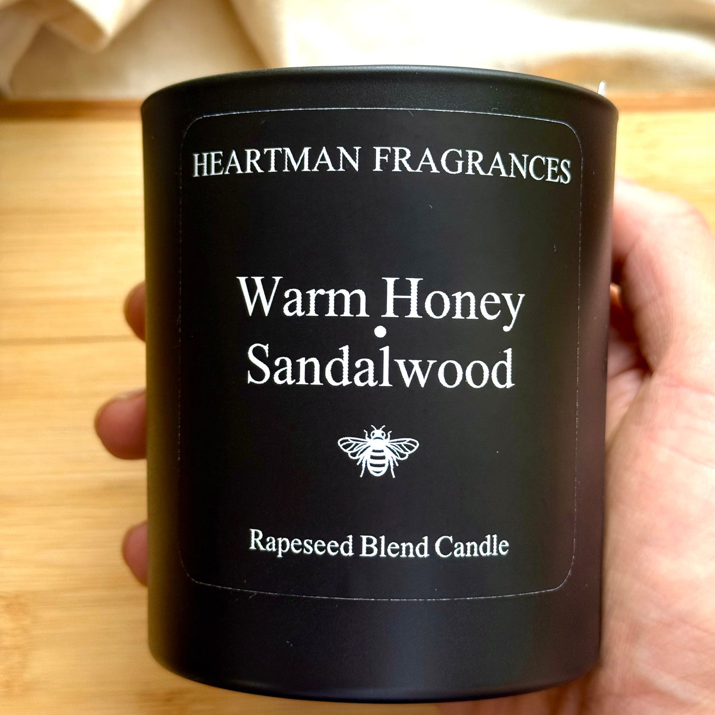 Warm Honey & Sandalwood Luxury Scented Candle | Hand-Poured Soy Blend