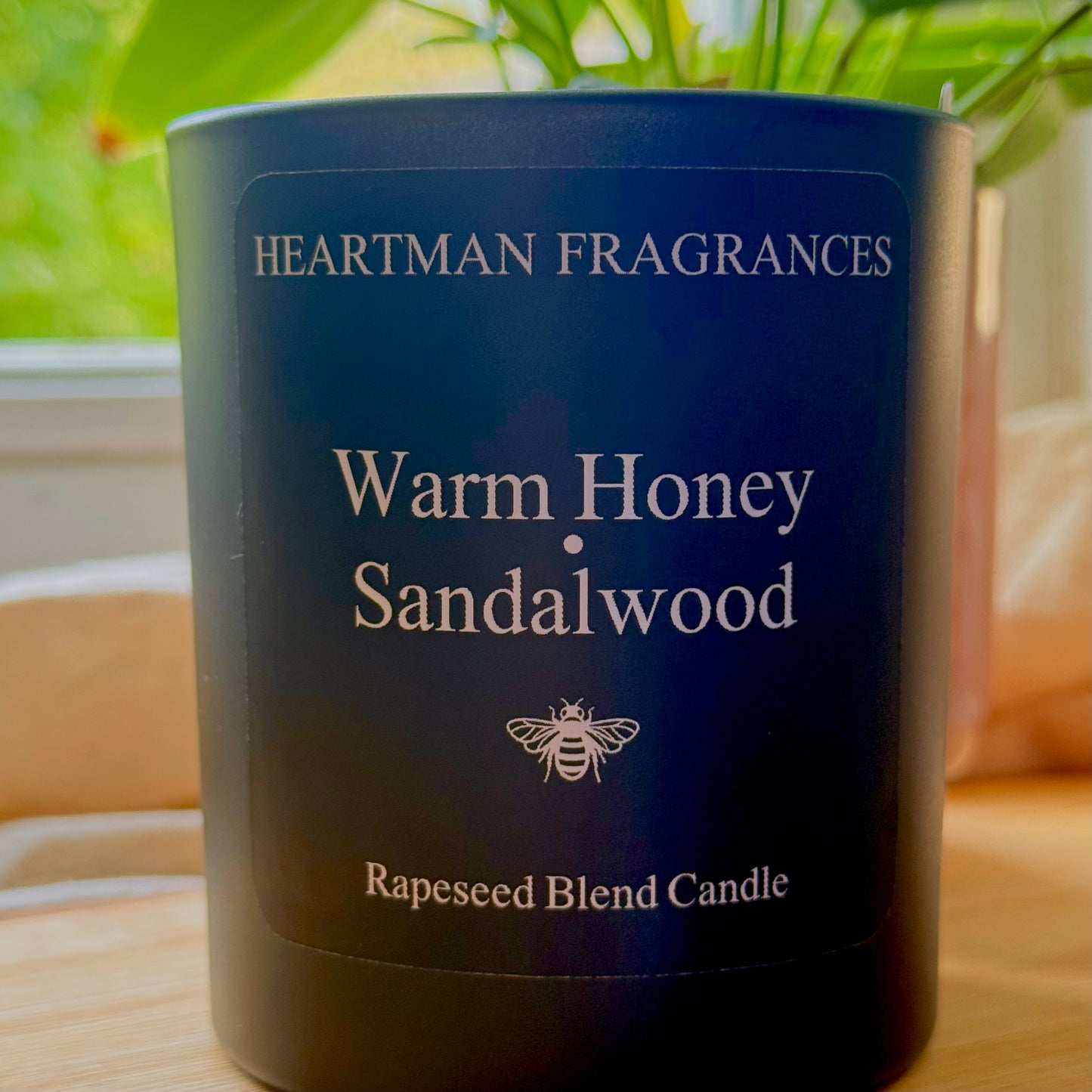 Warm Honey & Sandalwood Luxury Scented Candle | Hand-Poured Soy Blend