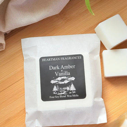 Dark Amber & Vanilla Luxury Wax Melts • 4 Pack | Hand-Poured