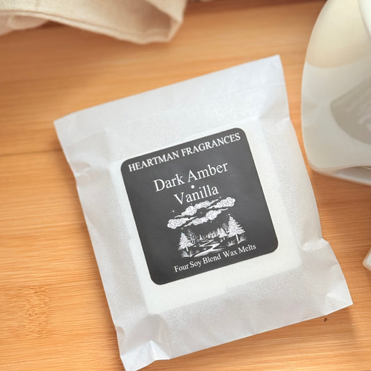 Dark Amber & Vanilla Luxury Wax Melts - 4pck