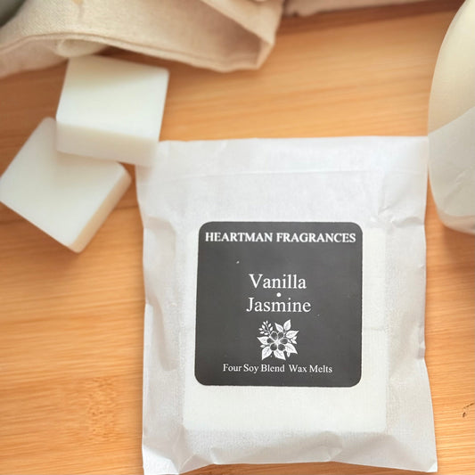 Vanilla and Jasmine luxury wax melts 4 pack by Heartman Fragrances