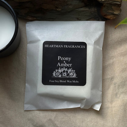 Peony & Amber Luxury Wax Melts • 4 Pack | Hand-Poured