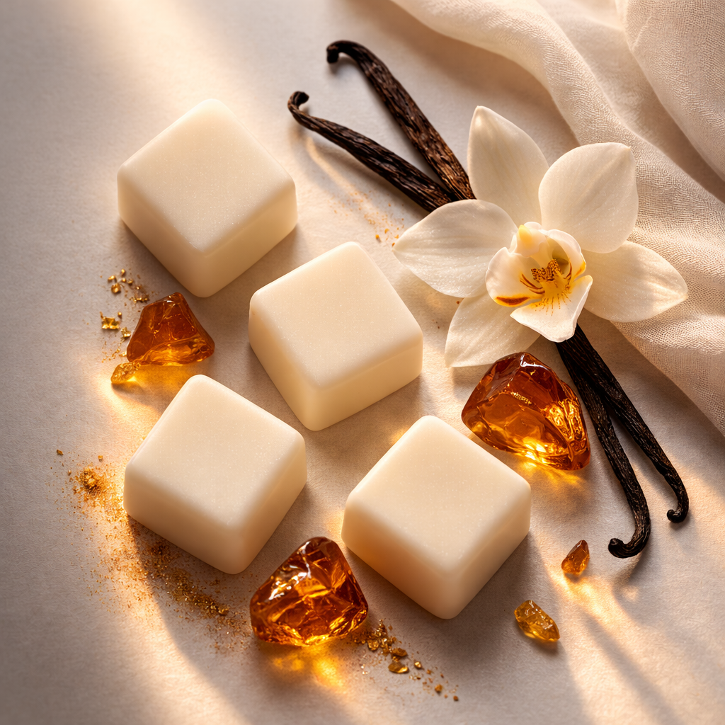 Dark Amber & Vanilla Luxury Wax Melts • 4 Pack | Hand-Poured