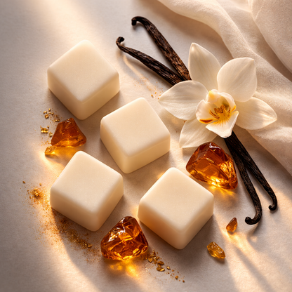 Dark Amber & Vanilla Luxury Wax Melts • 4 Pack | Hand-Poured